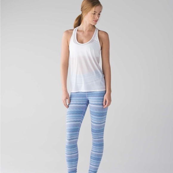 Lululemon High Times Pant 25" Sz 4 Wave Twist Lilac Caspian Blue Leggings Stripe - Picture 2 of 14